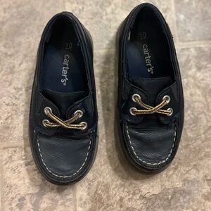 Carter's Navy Boat Shoes Toddler sz 10